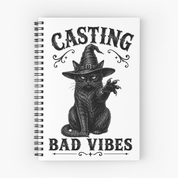 Item preview, Casting Bad Vibes Black Cat Witchy Shirt designed and sold by Lichtisign.