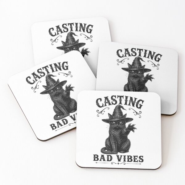 Item preview, Casting Bad Vibes Black Cat Witchy Shirt designed and sold by Lichtisign.