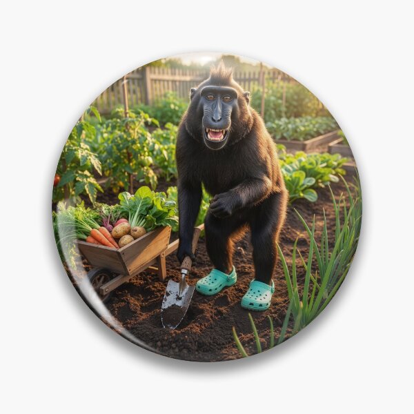 Item preview, Black Crested Macaque Gardener designed and sold by Tridentulus.