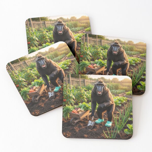 Item preview, Black Crested Macaque Gardener designed and sold by Tridentulus.