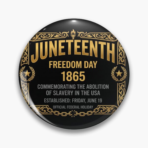 Item preview, Juneteenth Freedom Day 1865 Abolition Of Slavery Gold Crest designed and sold by DH-ArtLab.