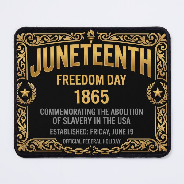 Item preview, Juneteenth Freedom Day 1865 Abolition Of Slavery Gold Crest designed and sold by DH-ArtLab.