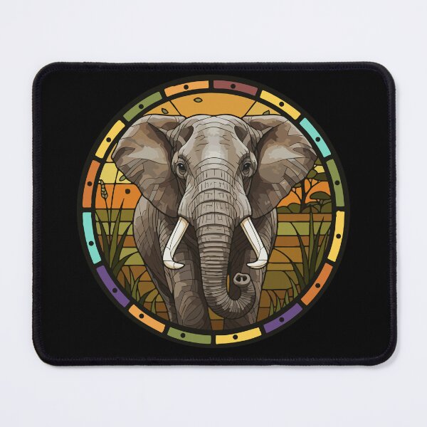 Item preview, Majestic Elephant Stained Glass Safari Art designed and sold by d247.