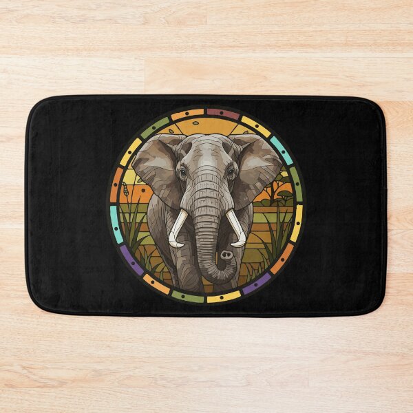 Item preview, Majestic Elephant Stained Glass Safari Art designed and sold by d247.