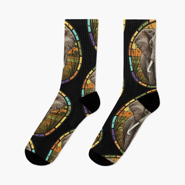 Item preview, Majestic Elephant Stained Glass Safari Art designed and sold by d247.
