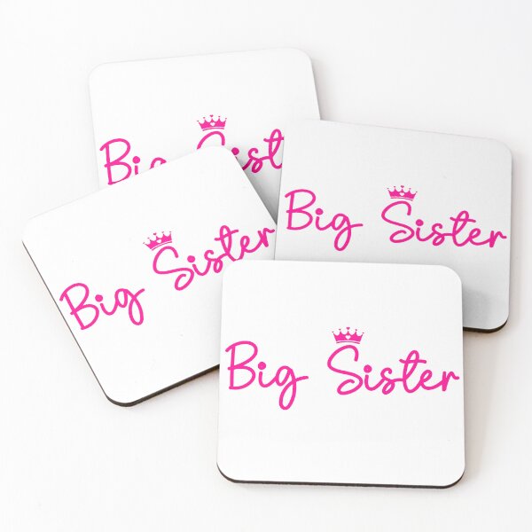 Item preview, Big Sister Typography Crown Design – Promoted to Big Sister Pink Script Quote designed and sold by Happy'CLICK'.