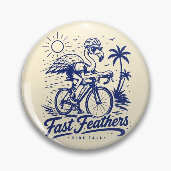 Item preview, Vintage Flamingo Cyclist Fast Feathers  designed and sold by 89shirts.