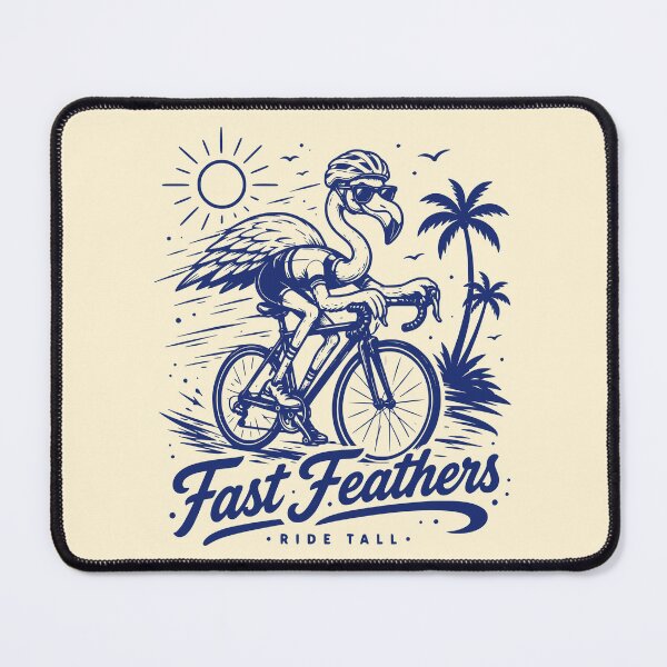 Item preview, Vintage Flamingo Cyclist Fast Feathers  designed and sold by 89shirts.