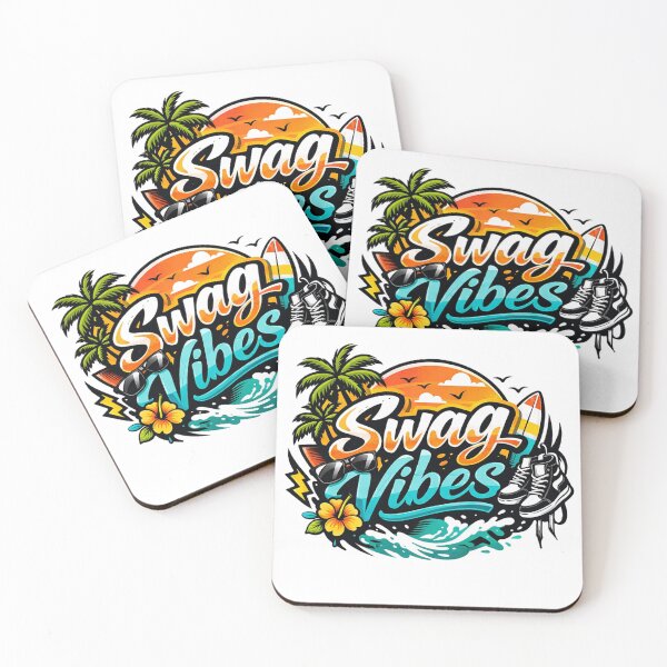 Item preview, Swag Vibes – Tropical Surf & Sunset Design designed and sold by AstraDrip Studio.