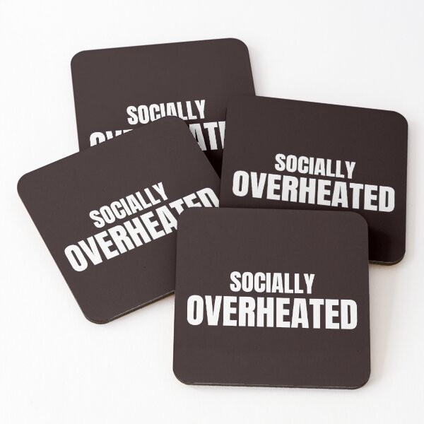 Item preview, Socially Overheated – Funny Introvert & Social Battery Humor designed and sold by ArtPer-design.
