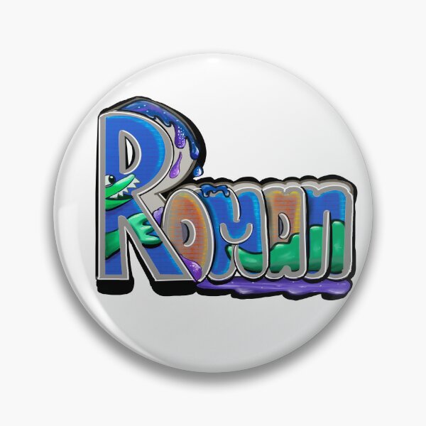 Item preview, Roman Personalized Custom name Boys Men Teens Blue Graffiti Bubble Letters Streetwear Typography Art designed and sold by Artonmytee.