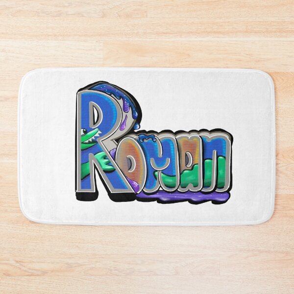 Item preview, Roman Personalized Custom name Boys Men Teens Blue Graffiti Bubble Letters Streetwear Typography Art designed and sold by Artonmytee.