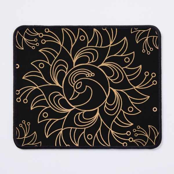 Item preview, Luxury Black Gold Floral Mandala Seamless Pattern Design designed and sold by NadDot.