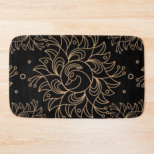 Item preview, Luxury Black Gold Floral Mandala Seamless Pattern Design designed and sold by NadDot.
