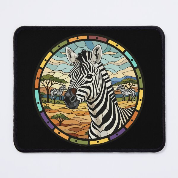 Item preview, Stained Glass Zebra Safari Wildlife Art designed and sold by d247.