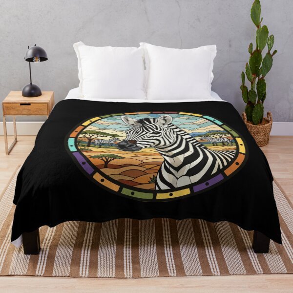 Item preview, Stained Glass Zebra Safari Wildlife Art designed and sold by d247.