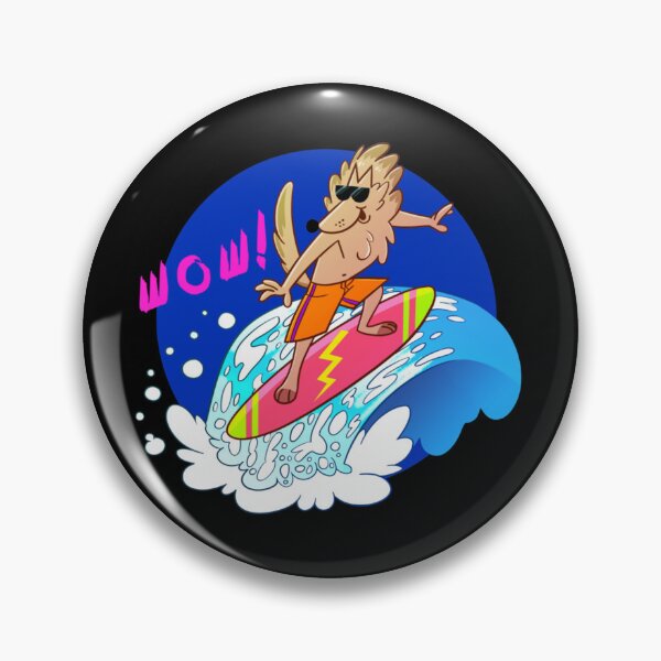 Item preview, Surfer Wolf Wave Cartoon Poster Design Today Graphic designed and sold by LisaAlma.