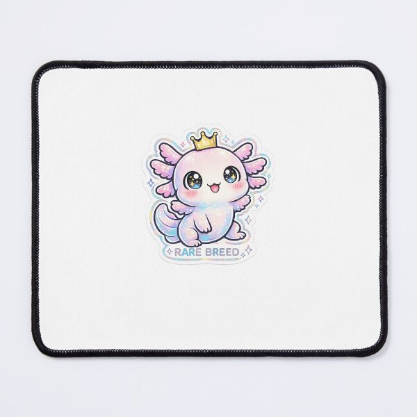 Item preview, Rare Breed — Kawaii Holographic Axolotl Crown Pastel Sparkle Cute Animal designed and sold by HobsS.