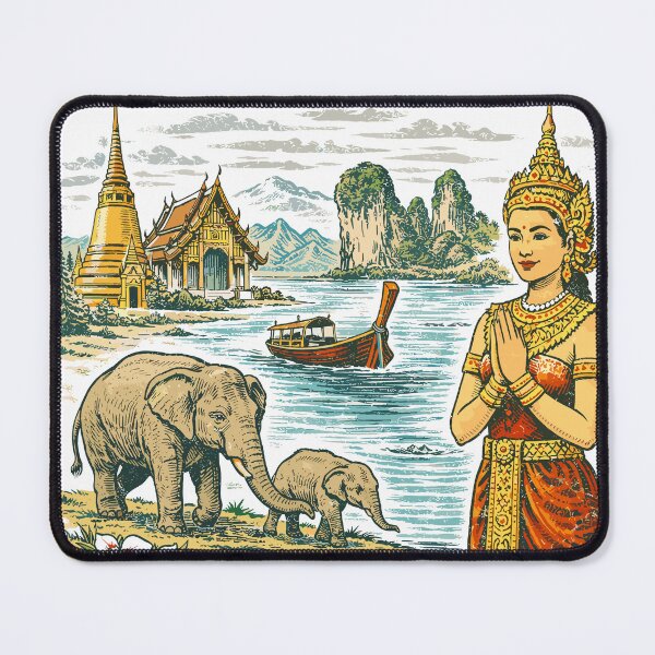 Item preview, Thailand Travel Poster T-Shirt designed and sold by Matinez Pink.