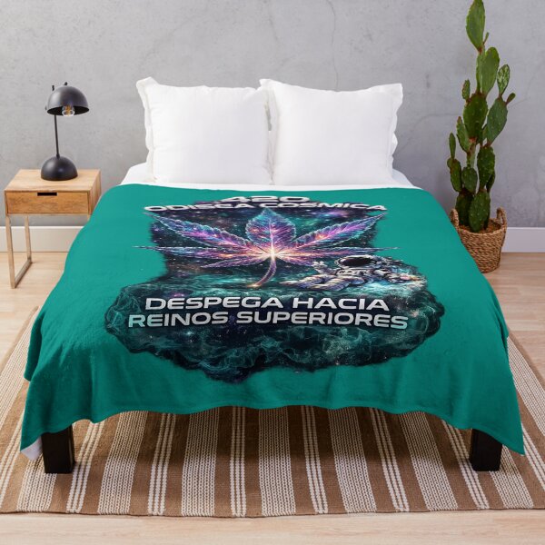 Item preview, 420 ODISEA COSMICA - Hoja de cannabis | Despegando hacia reinos superiores: arte de un astronauta fumeta designed and sold by Alchemy-Forge.