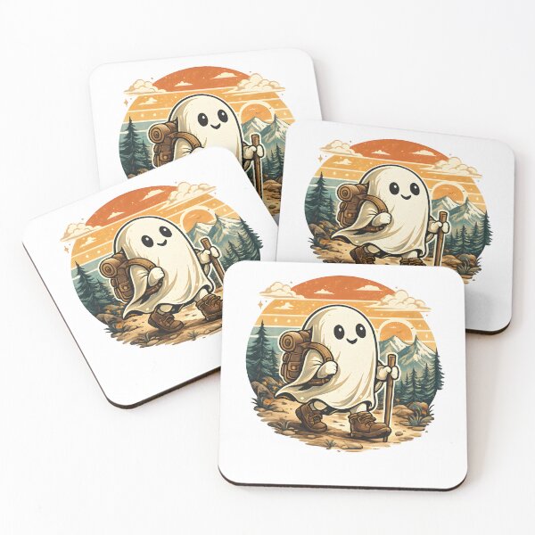Item preview, Cute Hiking Ghost Retro Mountain Adventure T-Shirt & Sticker designed and sold by Akter-sikder.