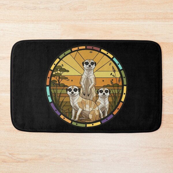 Item preview, Meerkat Family Stained Glass Art Wildlife designed and sold by d247.