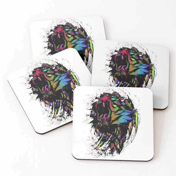 Item preview, Colorful Roaring Lion Splash Art designed and sold by Divichan.
