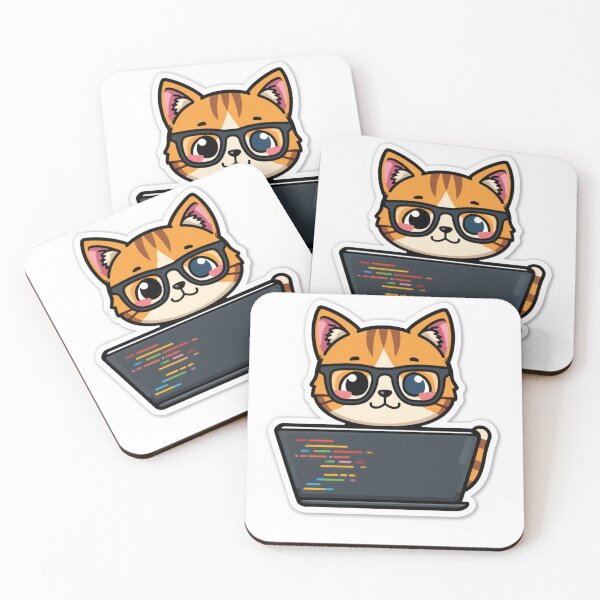 Item preview, Cute Coding Cat IT Developer Sticker designed and sold by Gulele7.