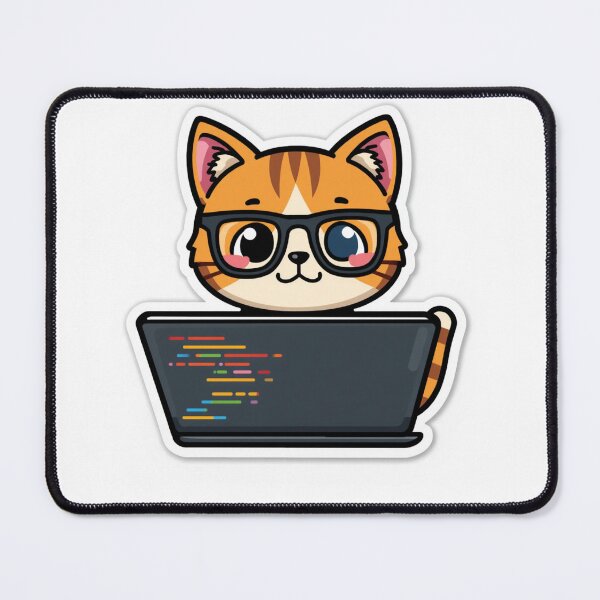 Item preview, Cute Coding Cat IT Developer Sticker designed and sold by Gulele7.
