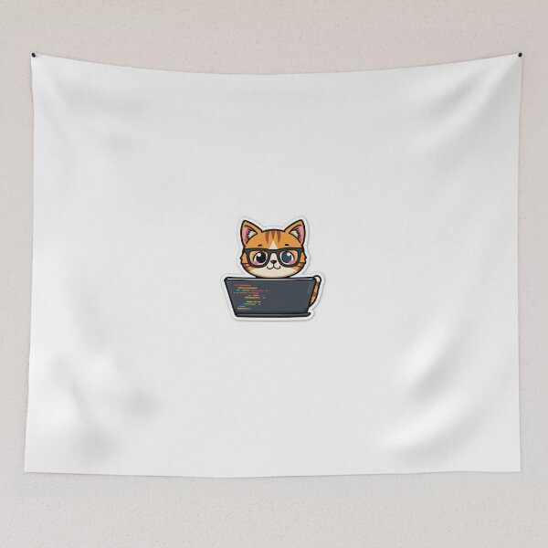 Item preview, Cute Coding Cat IT Developer Sticker designed and sold by Gulele7.