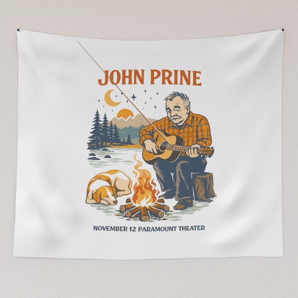 Item preview, John Prine Campfire Concert T-Shirt designed and sold by Matinez Pink.