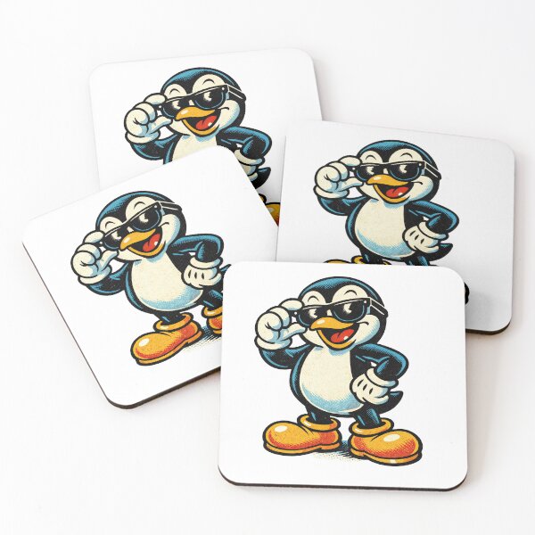 Item preview, Sticker - Decal - Cool Penguin: Vintage Comic Vibes designed and sold by ForeverPrintsOK.