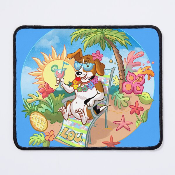 Item preview, Summer Beach Dog Beagle Tropical Vacation Design designed and sold by TeamLouOfficial.