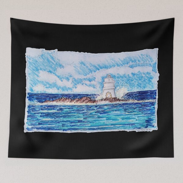 Item preview, Lighthouse in Blue designed and sold by JoseloRochaArt.