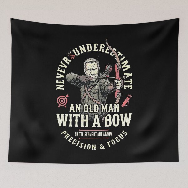 Item preview, Never Underestimate An Old Man With A Bow Archery Archer designed and sold by GrandeDuc.
