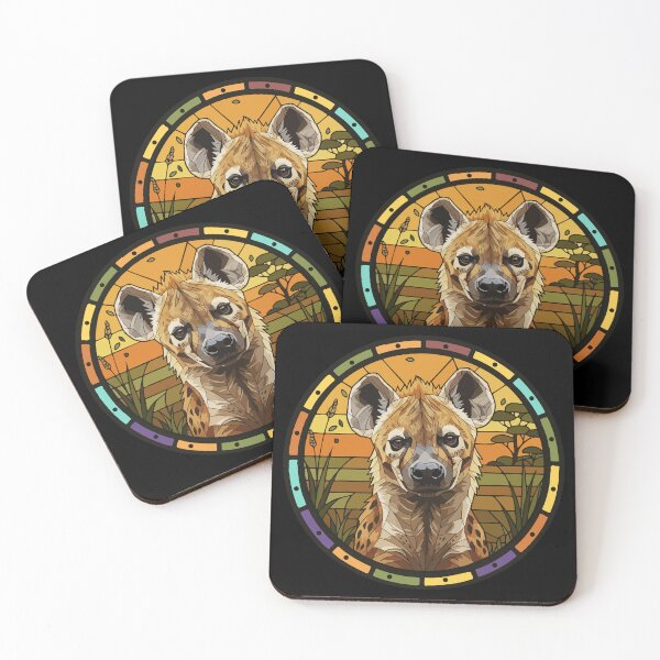 Item preview, Hyena Stained Glass Art African Safari Wildlife designed and sold by d247.