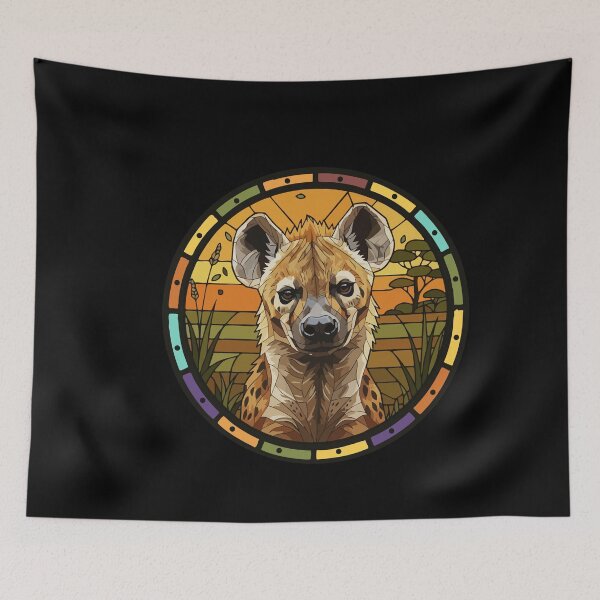 Item preview, Hyena Stained Glass Art African Safari Wildlife designed and sold by d247.
