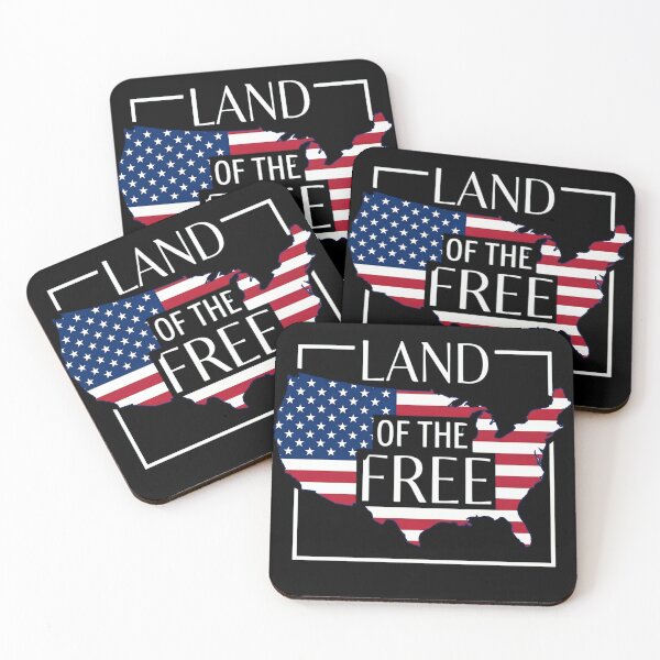 Item preview, USA Flag Map Land Of The Free Independence Day Patriotic designed and sold by DH-ArtLab.