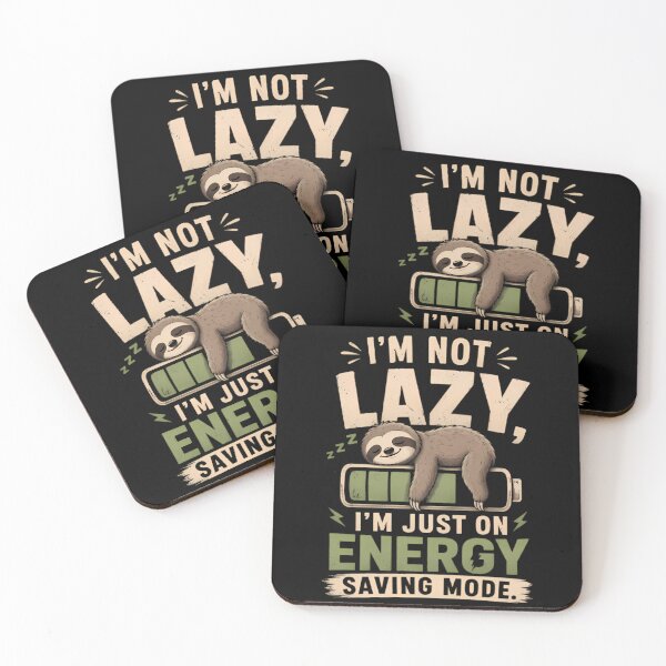 Item preview, Sleeping Sloth On Energy Saving Mode Battery designed and sold by Linework Studio.