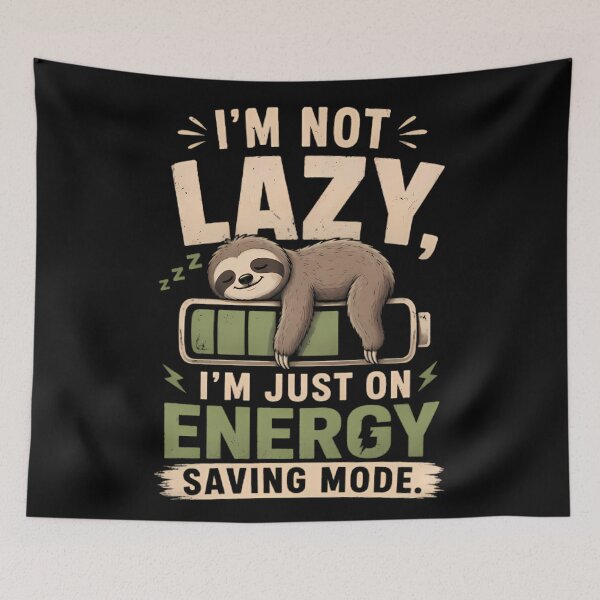 Item preview, Sleeping Sloth On Energy Saving Mode Battery designed and sold by By:MarcinK.