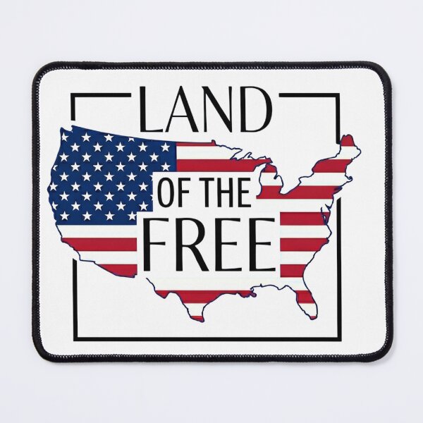 Item preview, USA Flag Map Land Of The Free Independence Day Patriotic (black) designed and sold by DH-ArtLab.