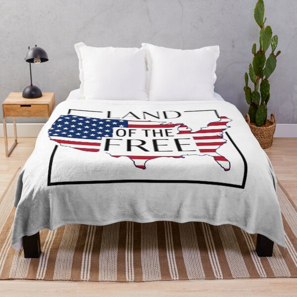 Item preview, USA Flag Map Land Of The Free Independence Day Patriotic (black) designed and sold by DH-ArtLab.