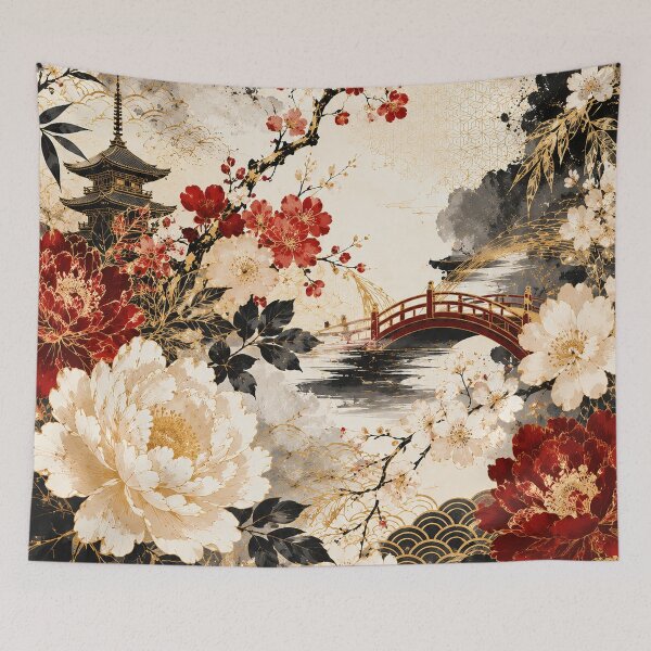 Item preview, Japanese Cherry Blossom Moon Garden designed and sold by ArtStyleAlice.