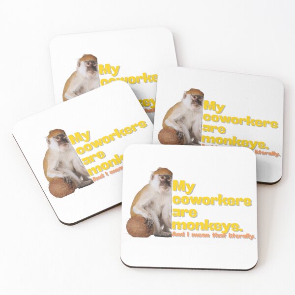 Item preview, My Coworkers Are Monkeys - Funny Monkey Design designed and sold by Quiet Jungle Studio.