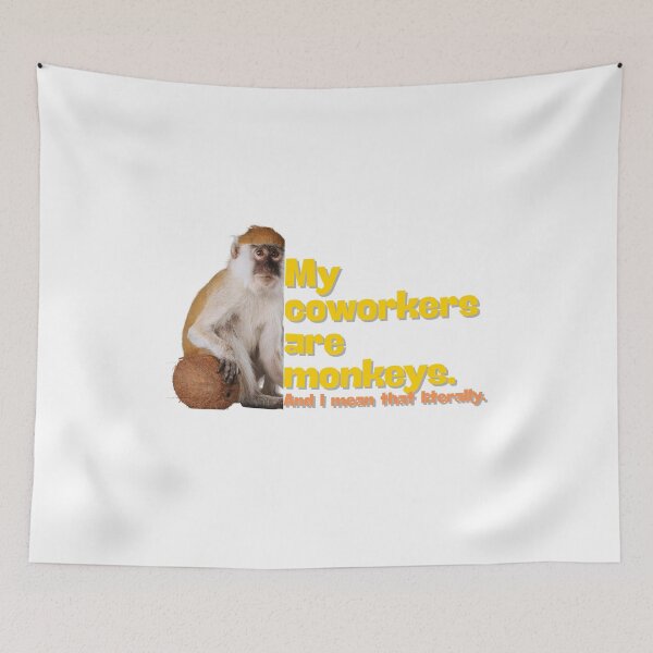Item preview, My Coworkers Are Monkeys - Funny Monkey Design designed and sold by Quiet Jungle Studio.