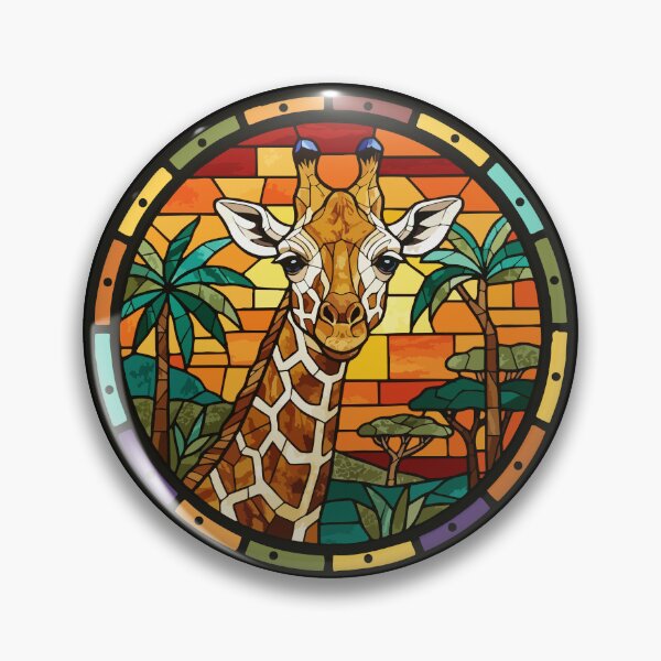 Item preview, Stained Glass Giraffe Safari Wildlife Art designed and sold by d247.