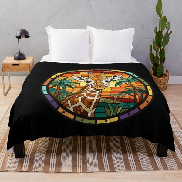 Item preview, Stained Glass Giraffe Safari Wildlife Art designed and sold by d247.