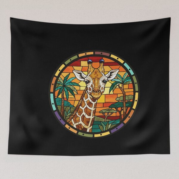 Item preview, Stained Glass Giraffe Safari Wildlife Art designed and sold by d247.