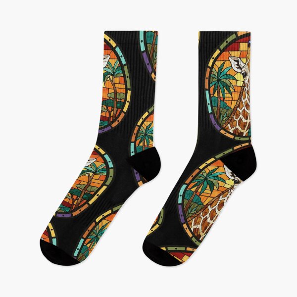 Item preview, Stained Glass Giraffe Safari Wildlife Art designed and sold by d247.