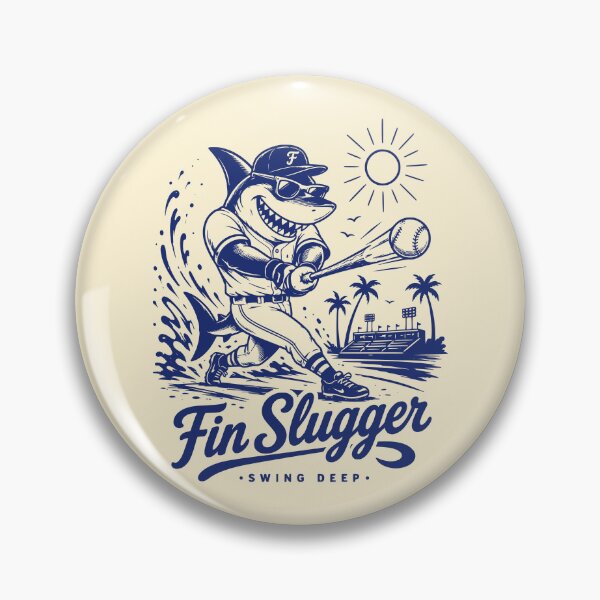 Item preview, Vinhtage Shark Baseball Fin Slugger Swing Deep designed and sold by 89shirts.